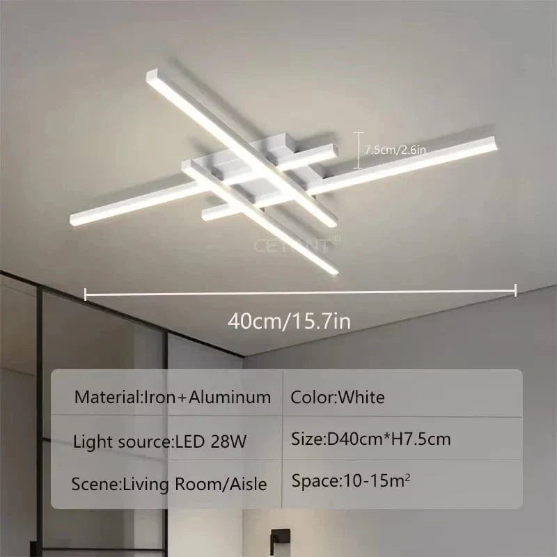 Skorter | Modern LED Ceiling Light | Energy Efficient, Soft Illumination & Available in 30/40/50cm for Bedroom and Living Room