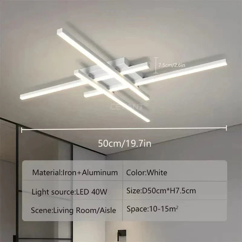 Skorter | Modern LED Ceiling Light | Energy Efficient, Soft Illumination & Available in 30/40/50cm for Bedroom and Living Room