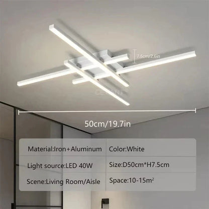 Skorter | Modern LED Ceiling Light | Energy Efficient, Soft Illumination & Available in 30/40/50cm for Bedroom and Living Room