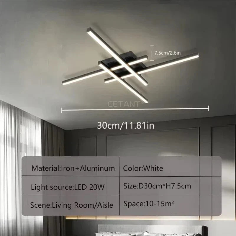 Skorter | Modern LED Ceiling Light | Energy Efficient, Soft Illumination & Available in 30/40/50cm for Bedroom and Living Room