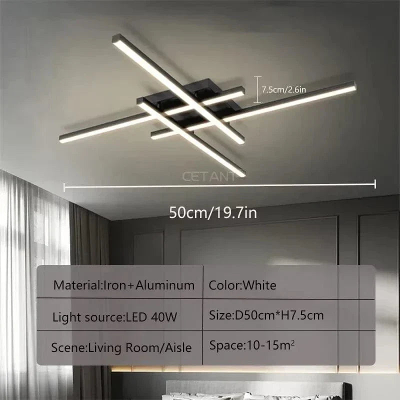 Skorter | Modern LED Ceiling Light | Energy Efficient, Soft Illumination & Available in 30/40/50cm for Bedroom and Living Room