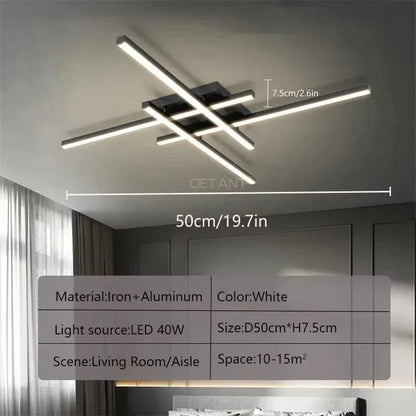 Skorter | Modern LED Ceiling Light | Energy Efficient, Soft Illumination & Available in 30/40/50cm for Bedroom and Living Room