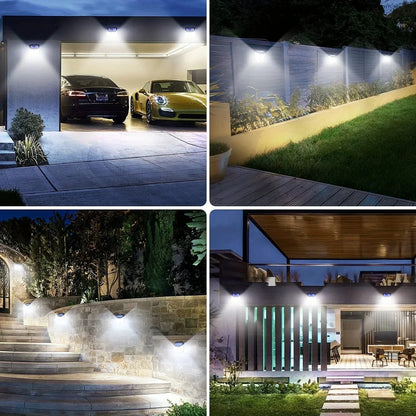 Skorter | 2x Solar LED Wall Light with Motion Sensor | Waterproof, 270° Wide Angle & 3 Modes for Outdoor Security in Gardens and Yards
