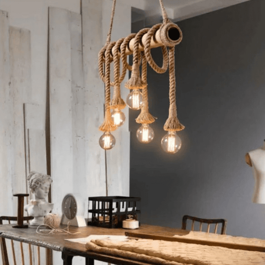 Skorter | Vintage Hemp Rope Pendant Light