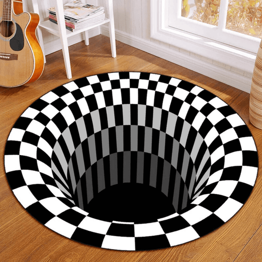 Skorter | 3D Illusion Vortex Rug – Round Polyester Floor Mat