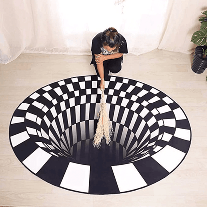 Skorter | 3D Illusion Vortex Rug – Round Polyester Floor Mat