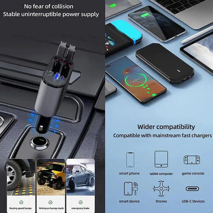 Skorter | 4 in-1 retractable car charger