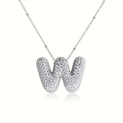 Skorter | Alphabet-Diamond-Pendant-Necklace