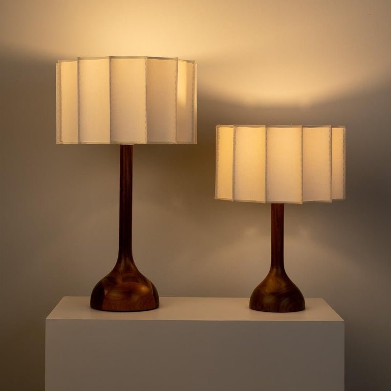 Wabi Sabi Designer Wood Table Lamp - SKØRTER