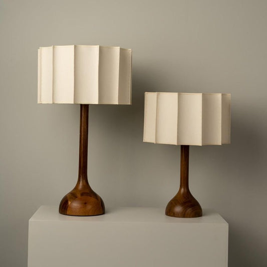 Wabi Sabi Designer Wood Table Lamp - SKØRTER