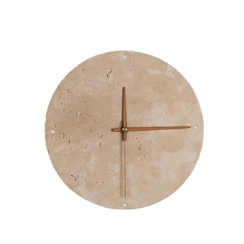 Skorter | Awaken your space with the Wabi-sabi wall clock made of travertine