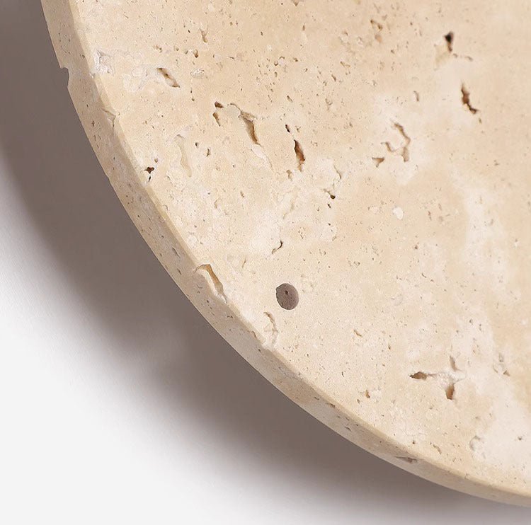 Skorter | Awaken your space with the Wabi-sabi wall clock made of travertine