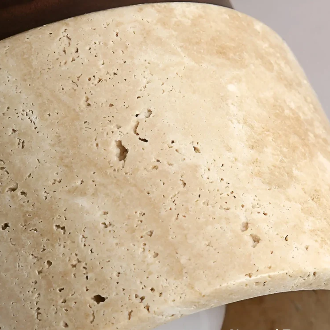 Skorter | Wabi Sabi Yellow Marble Japanese Ceiling Lamp - TranquilStone