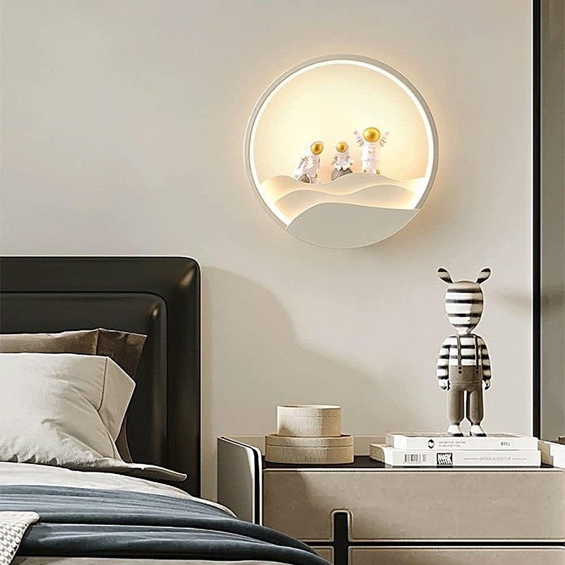 Skorter | Astronaut Wall Lamp with TriColor LED Light - 11" x 11"