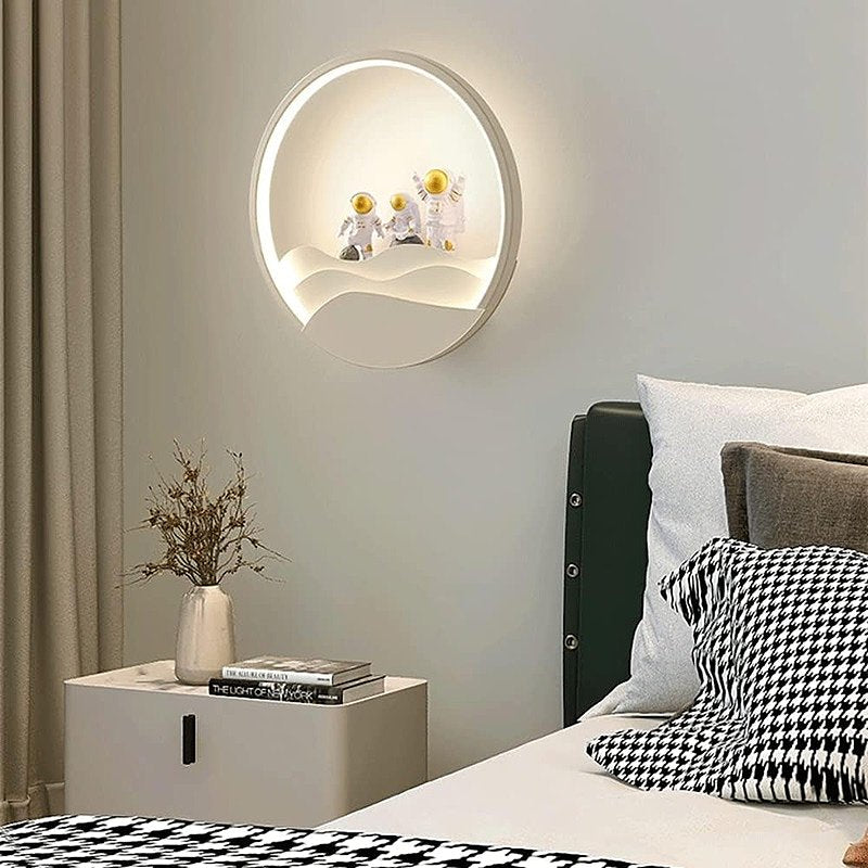 Skorter | Astronaut Wall Lamp with TriColor LED Light - 11" x 11"