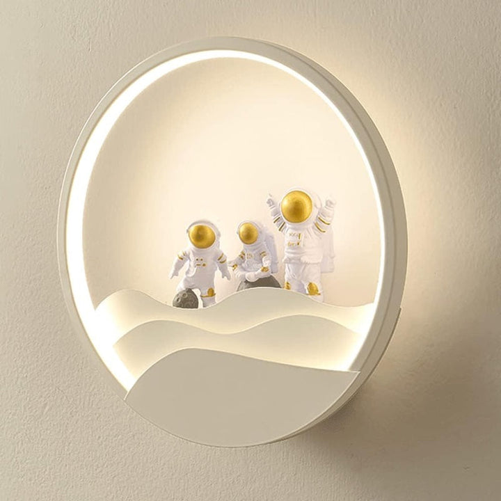 Skorter | Astronaut Wall Lamp with TriColor LED Light - 11" x 11"