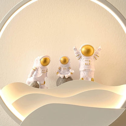 Skorter | Astronaut Wall Lamp with TriColor LED Light - 11" x 11"