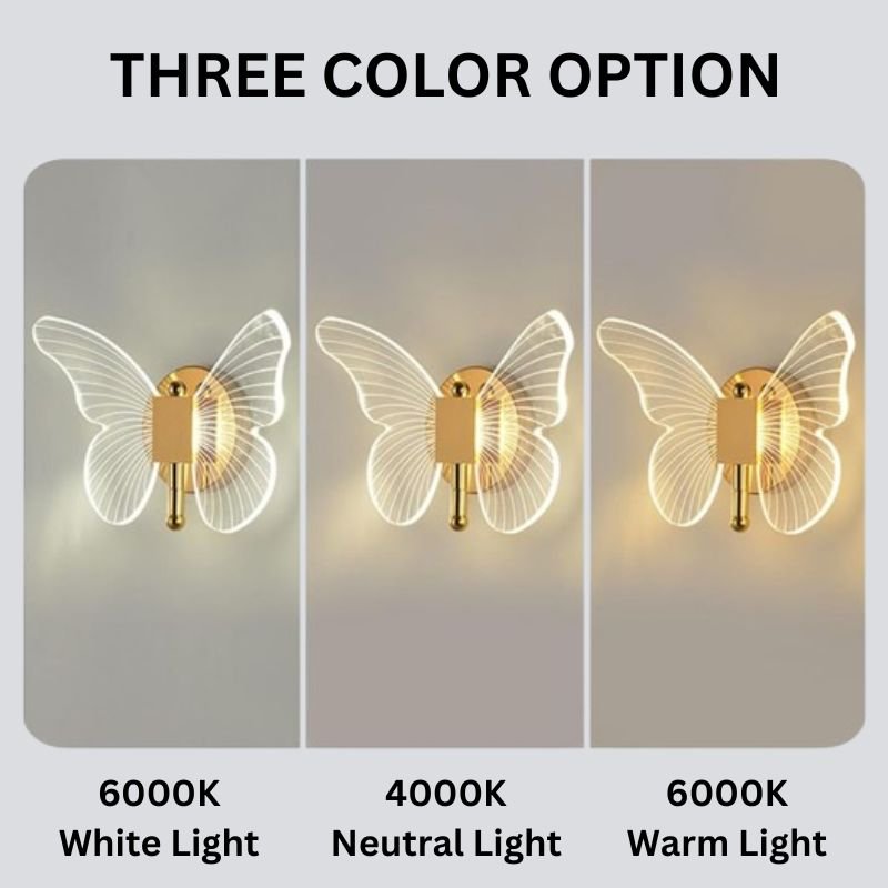 Skorter | FloraVyne LED Wall Light – Butterfly-shaped design lamp with 3 light modes energy-saving and elegant