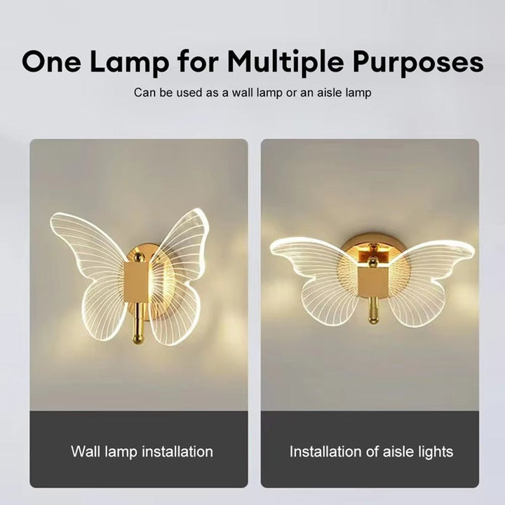 Skorter | Butterfly-Shaped LED Wall Lamp with Three Lighting Modes