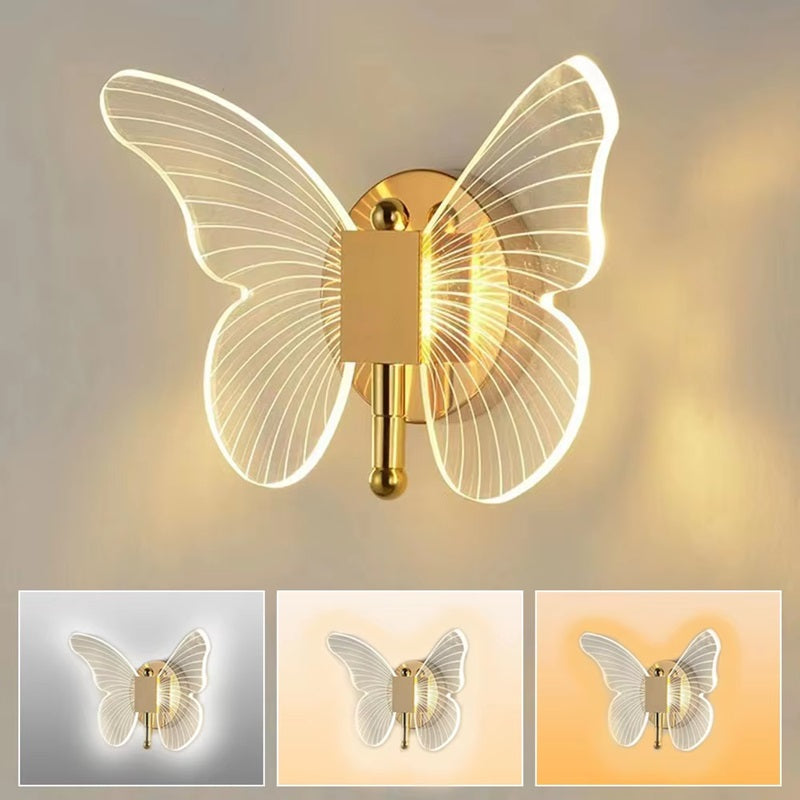 Skorter | Butterfly-Shaped LED Wall Lamp with Three Lighting Modes