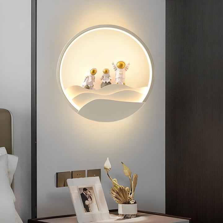 Skorter | Astronaut Wall Lamp with TriColor LED Light - 11" x 11"