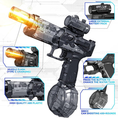 Skorter | PowerBlast Electric Water Gun with Immersive LED Lights