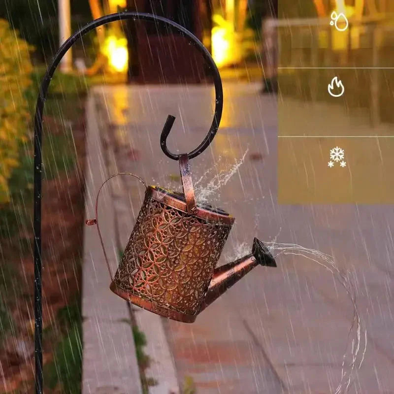 Skorter | Watering Can Solar Garden Light - Copper, Solar Powered
