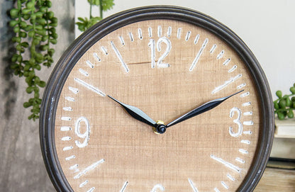 Skorter | Rustic Wood and Metal Wall Clock