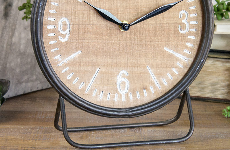 Skorter | Rustic Wood and Metal Wall Clock