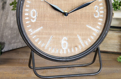 Skorter | Rustic Wood and Metal Wall Clock