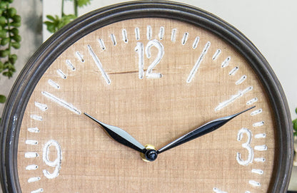 Skorter | Rustic Wood and Metal Wall Clock