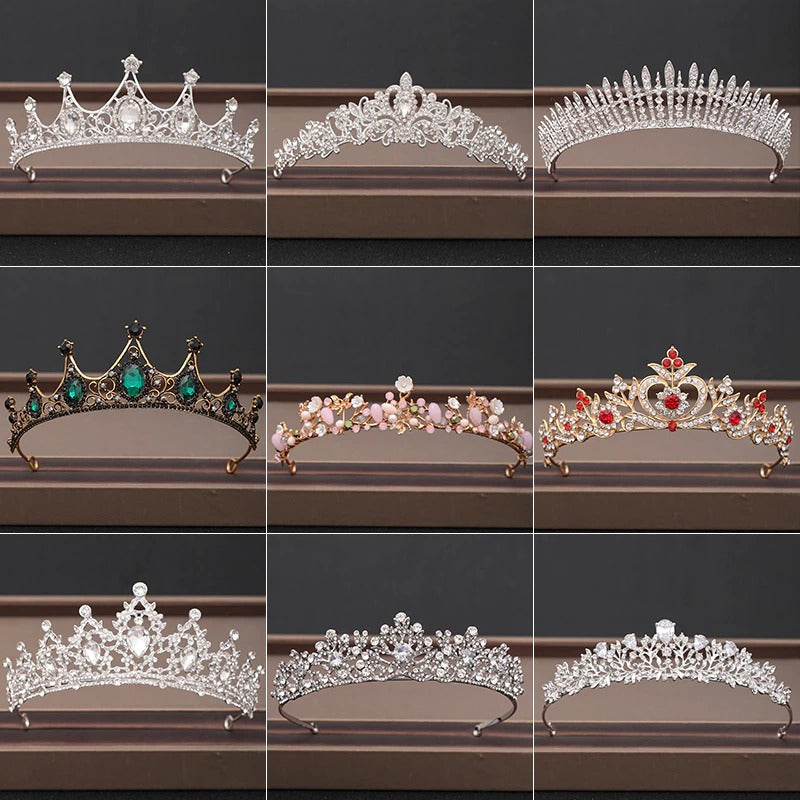 Skorter | Elegant Bridal Baroque Rhinestones Crown And Tiara Collection