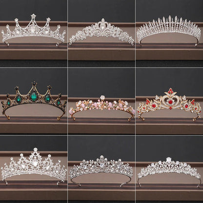Skorter | Elegant Bridal Baroque Rhinestones Crown And Tiara Collection