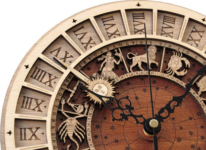 Skorter | Zodiac Signs Wooden Wall Clock