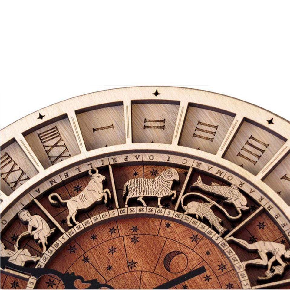 Skorter | Zodiac Signs Wooden Wall Clock