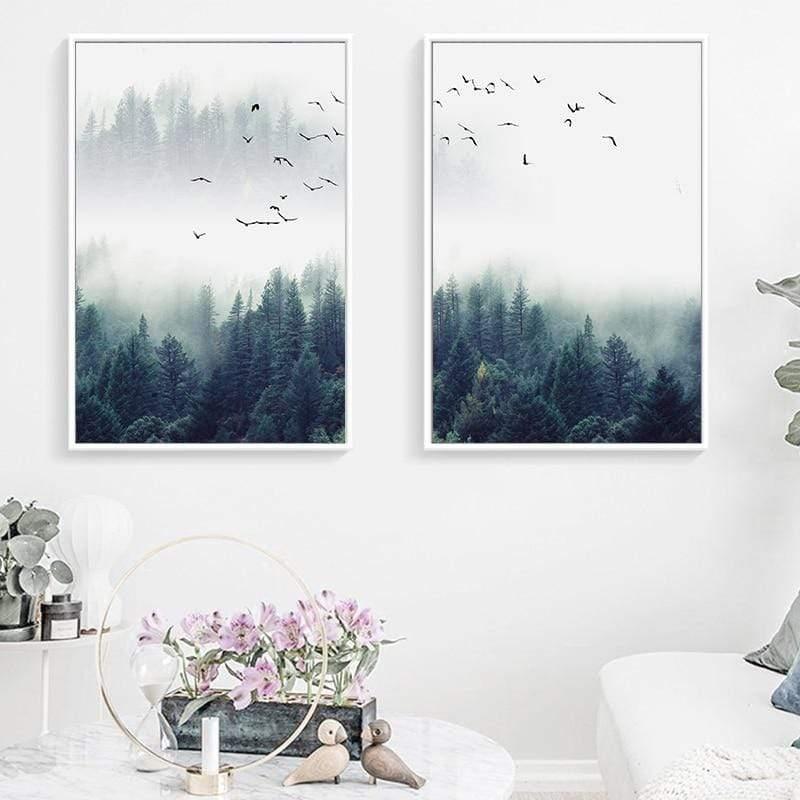 Skorter | 3-piece Nordic Forest Landscape Wall Art