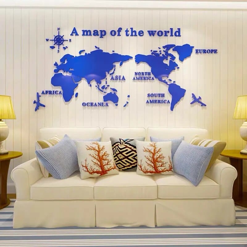 Skorter | 3D World Map Wall Sticker