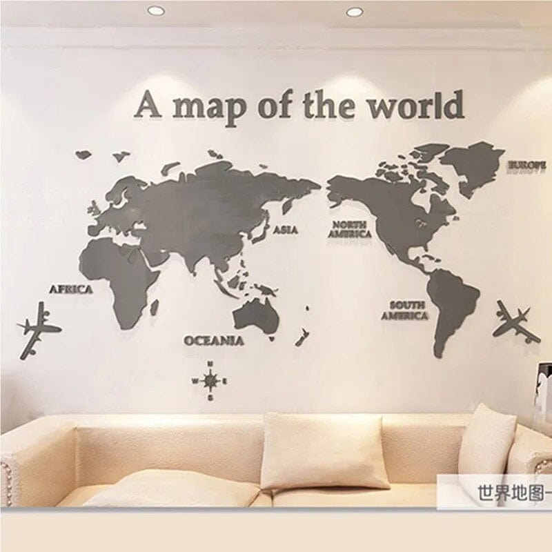 Skorter | 3D World Map Wall Sticker