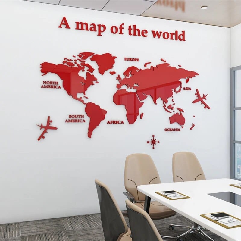 Skorter | 3D World Map Wall Sticker