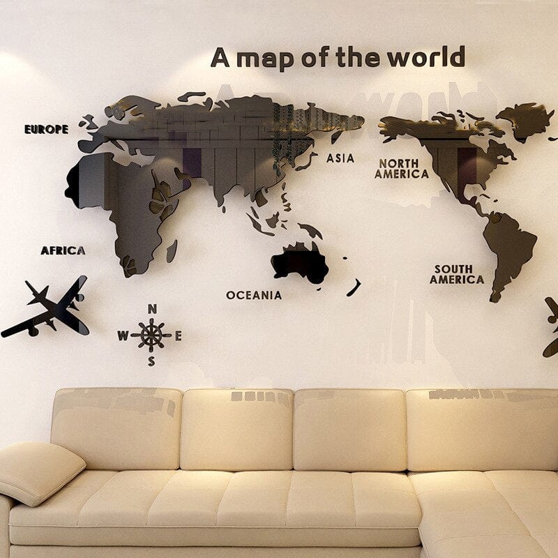 Skorter | 3D World Map Wall Sticker
