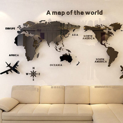 Skorter | 3D World Map Wall Sticker