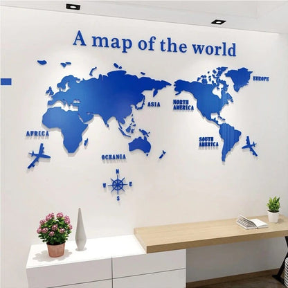 Skorter | 3D World Map Wall Sticker
