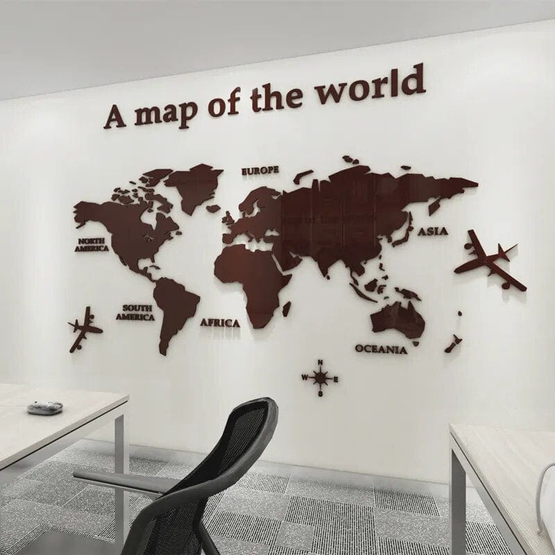 Skorter | 3D World Map Wall Sticker