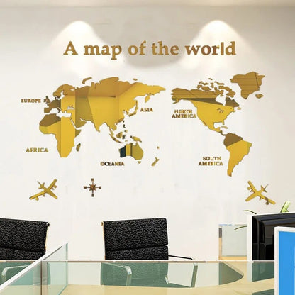 Skorter | 3D World Map Wall Sticker
