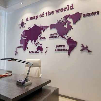 Skorter | 3D World Map Wall Sticker