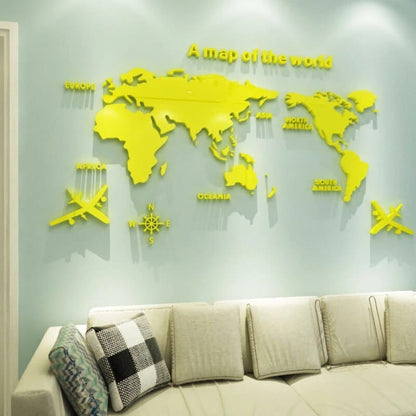 Skorter | 3D World Map Wall Sticker