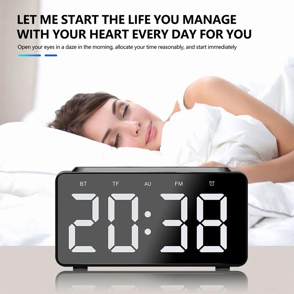 Skorter | Wireless charger alarm clock Bluetooth speaker LED smart digital clock