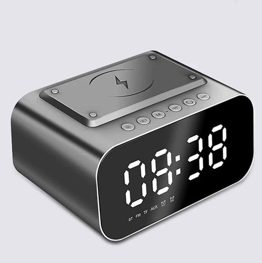 Skorter | Wireless charger alarm clock Bluetooth speaker LED smart digital clock