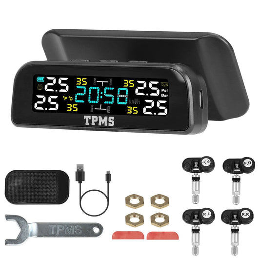 Skorter | Wireless solar-powered tire pressure monitoring system Tire pressure with sensors Temperature alarm