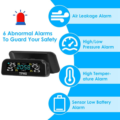 Skorter | Wireless solar-powered tire pressure monitoring system Tire pressure with sensors Temperature alarm